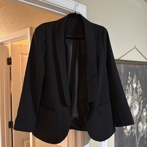 Black open blazer